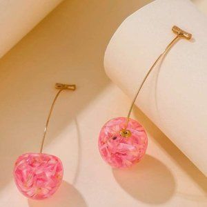 ✨ FREE Fruit Cherry Drop Boho Threader Earrings